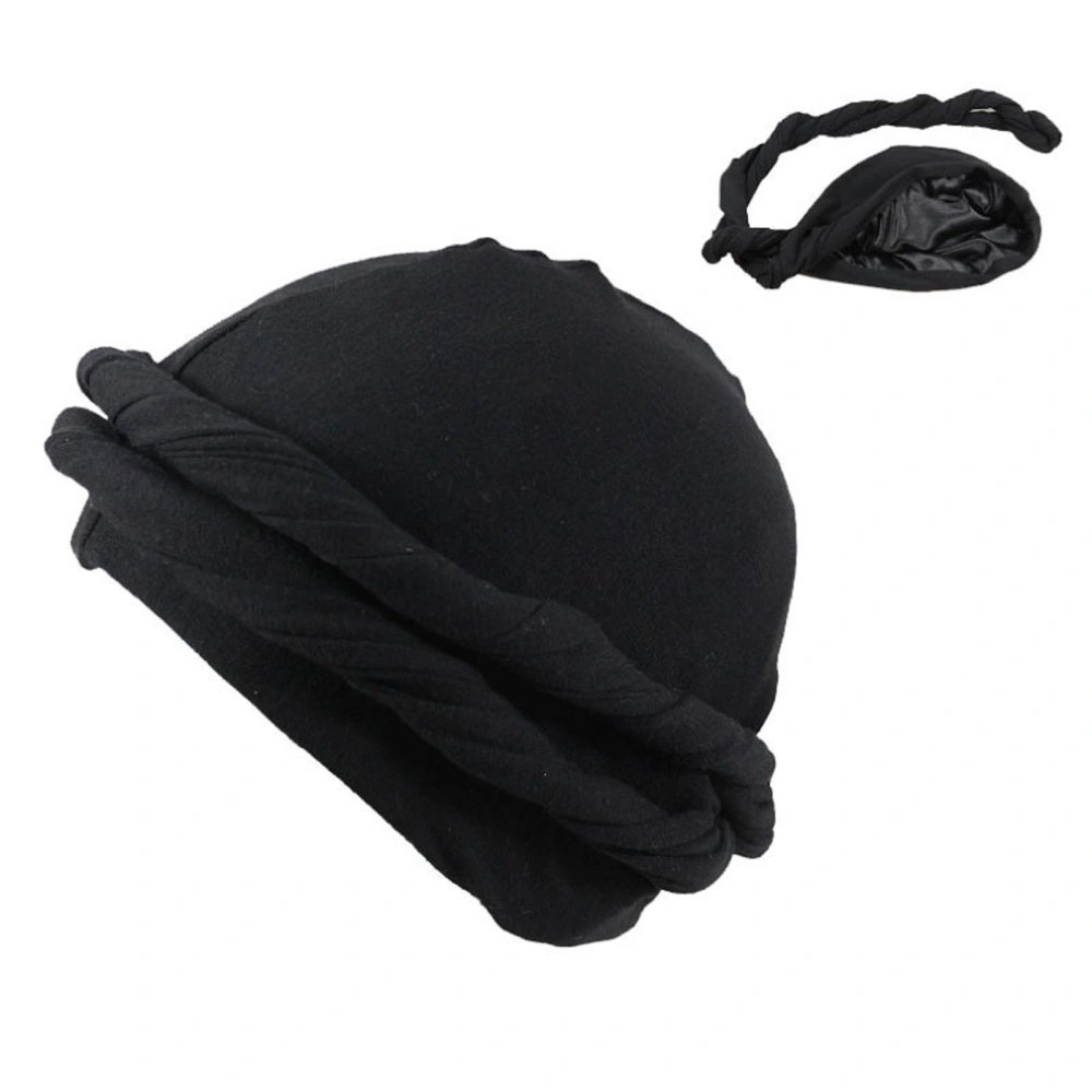 Men Wrap Head Hat Retro Vintage National Spring Fall Male Cap 