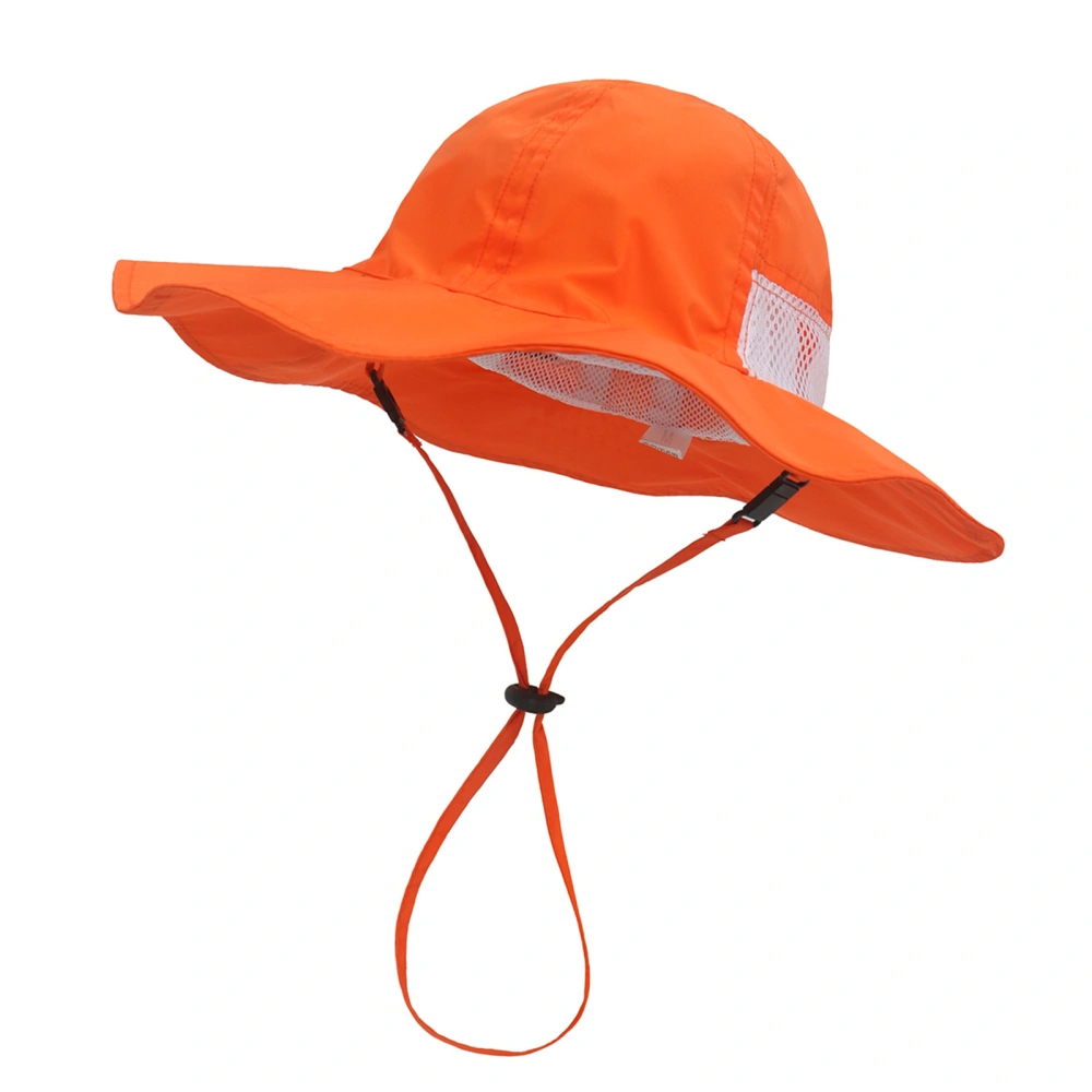 Kids Sun Hat, Wide Brim Fine Mesh Adjustable UV Protection Summer Cap