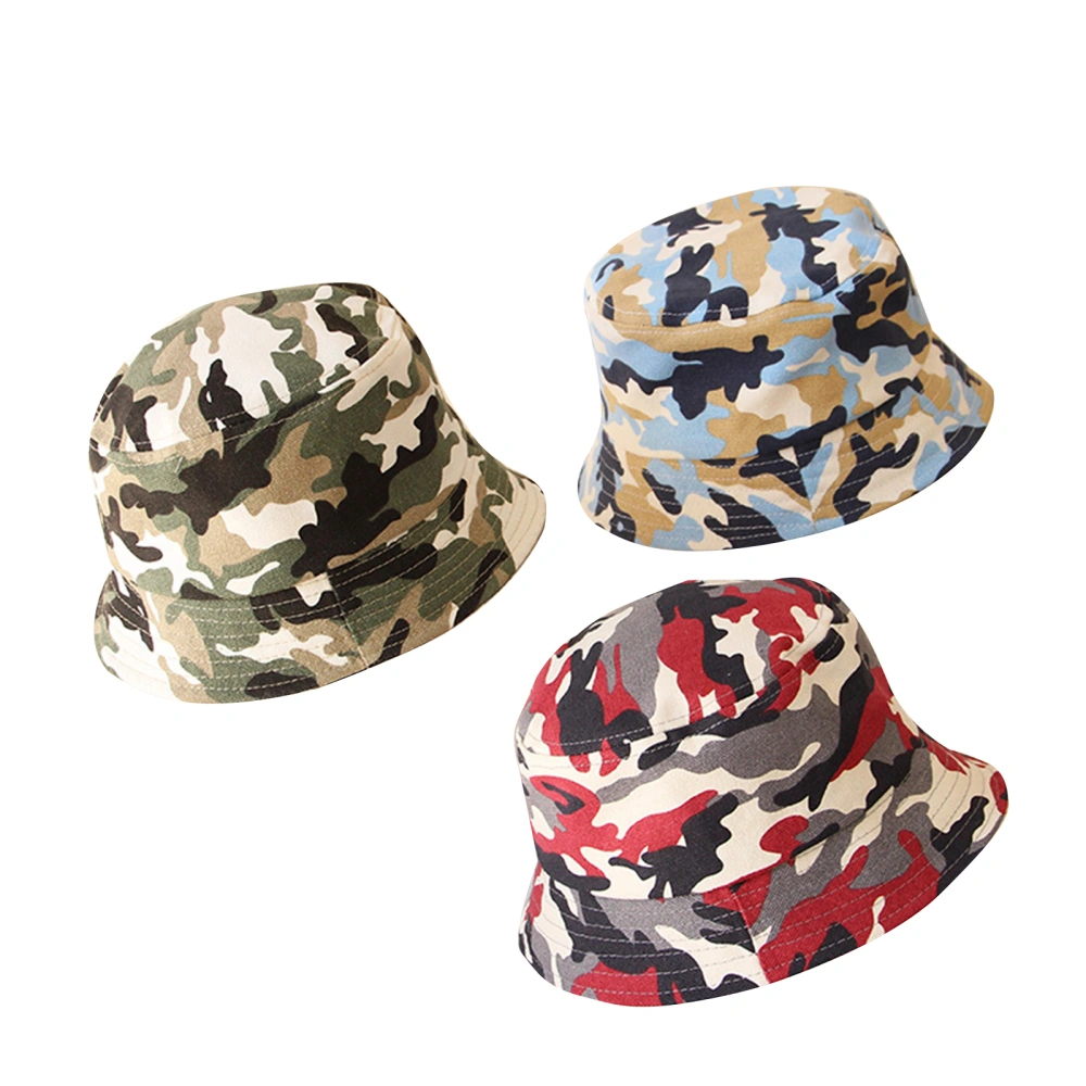 Kids Girls Boys Fashion Camouflage Bucket Hat Children Stylish Sun Hat