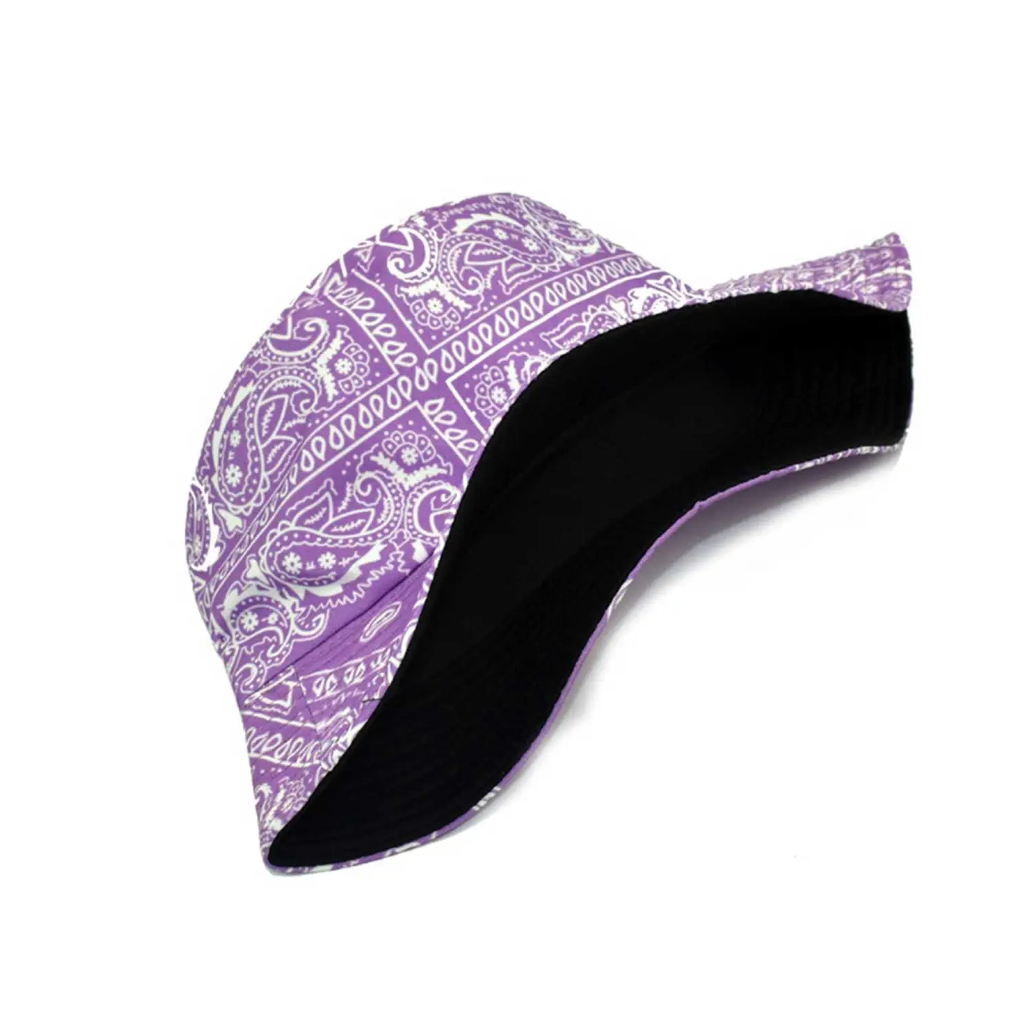 Women Men Paisley Bucket Hats, Reversible Wide Brim Fisherman Caps