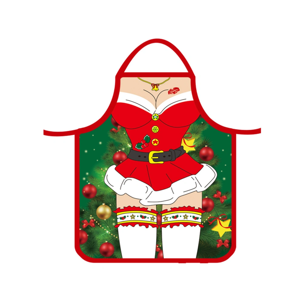 Christmas Apron with Adjustable Bandage, Cartoon Home Decoration