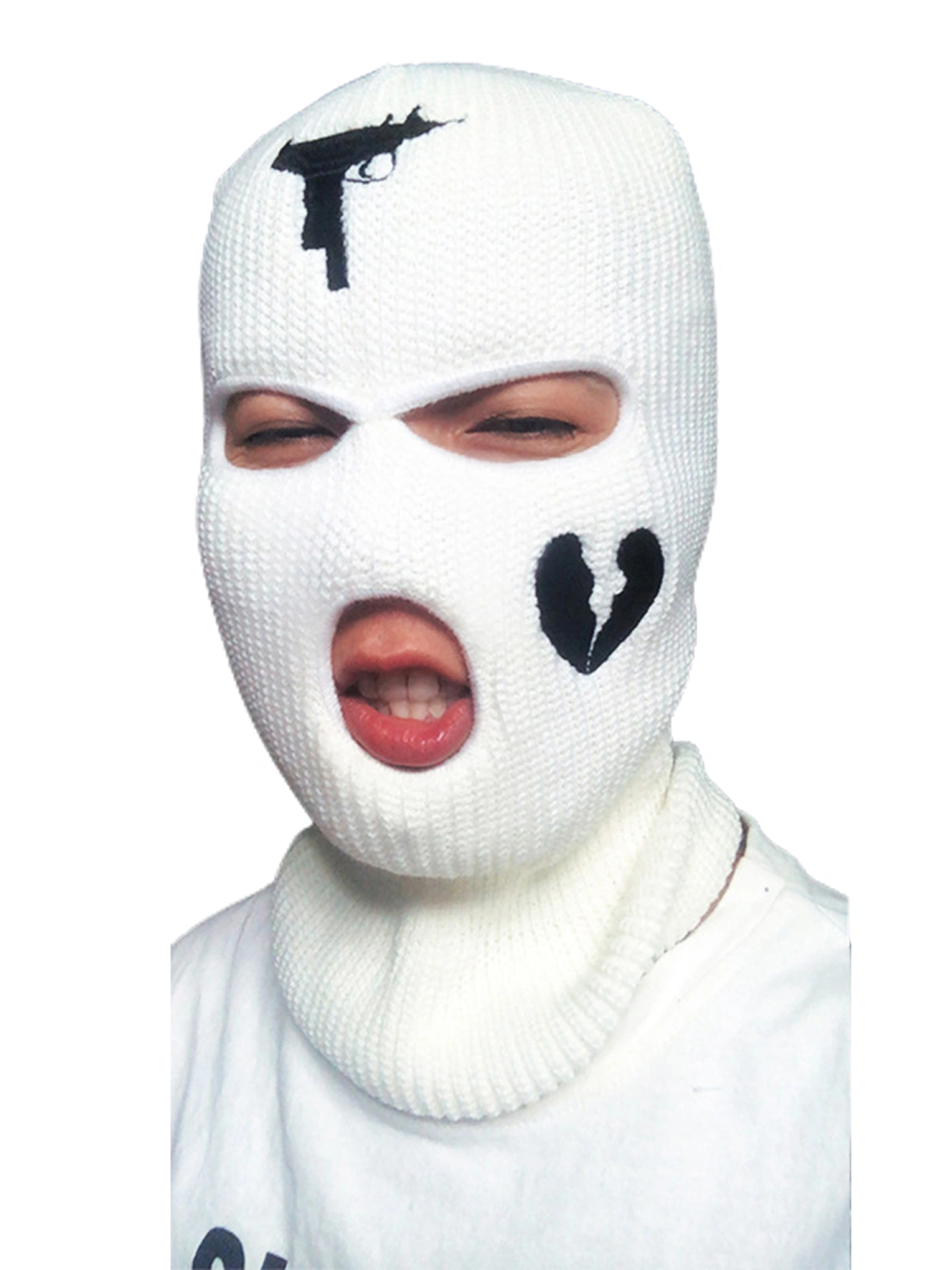 3-Hole Full Face Cover, Thermal Knit Ski Mask Winter Balaclava Cap