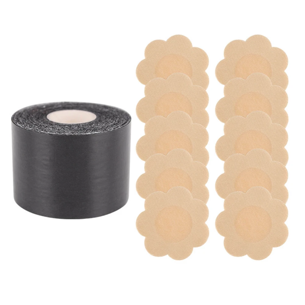 Boobs Tape Sets Breast Lift Tape and 5 Pair Petals Nipple Cover 