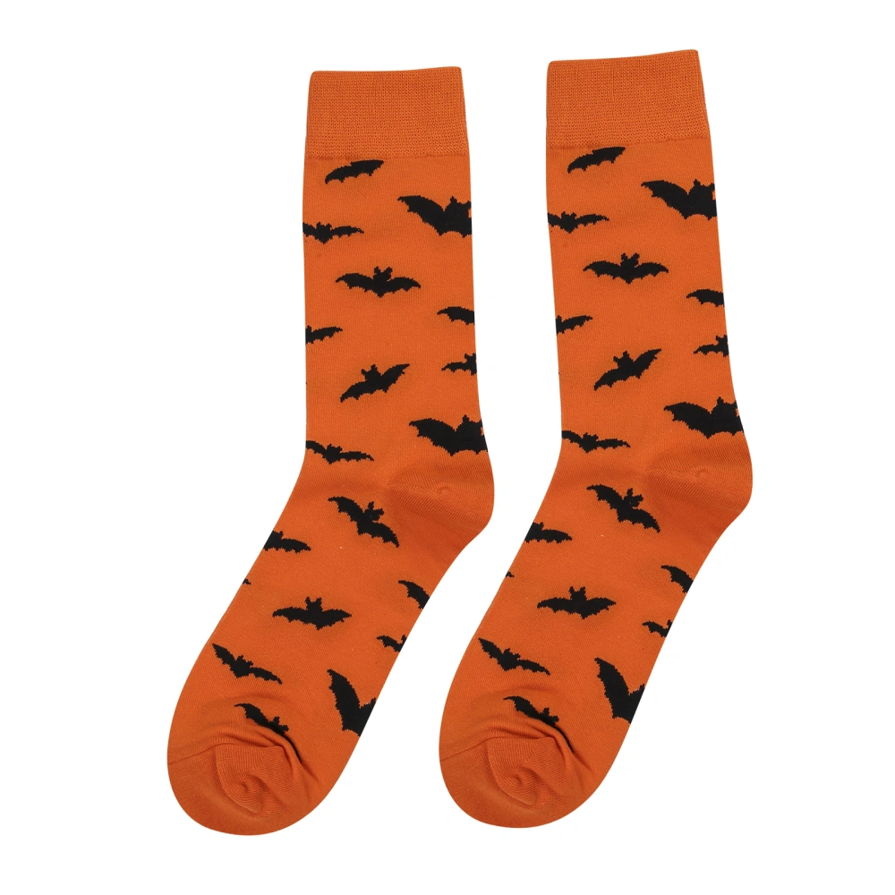 Women Halloween Jacquard Tube Sock, Non-slip High Elastic Calf Socks