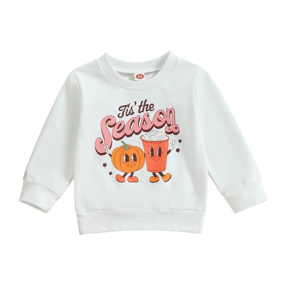 Toddler Sweatshirts Halloween Clothes Pumpkin Print Pullovers Tops