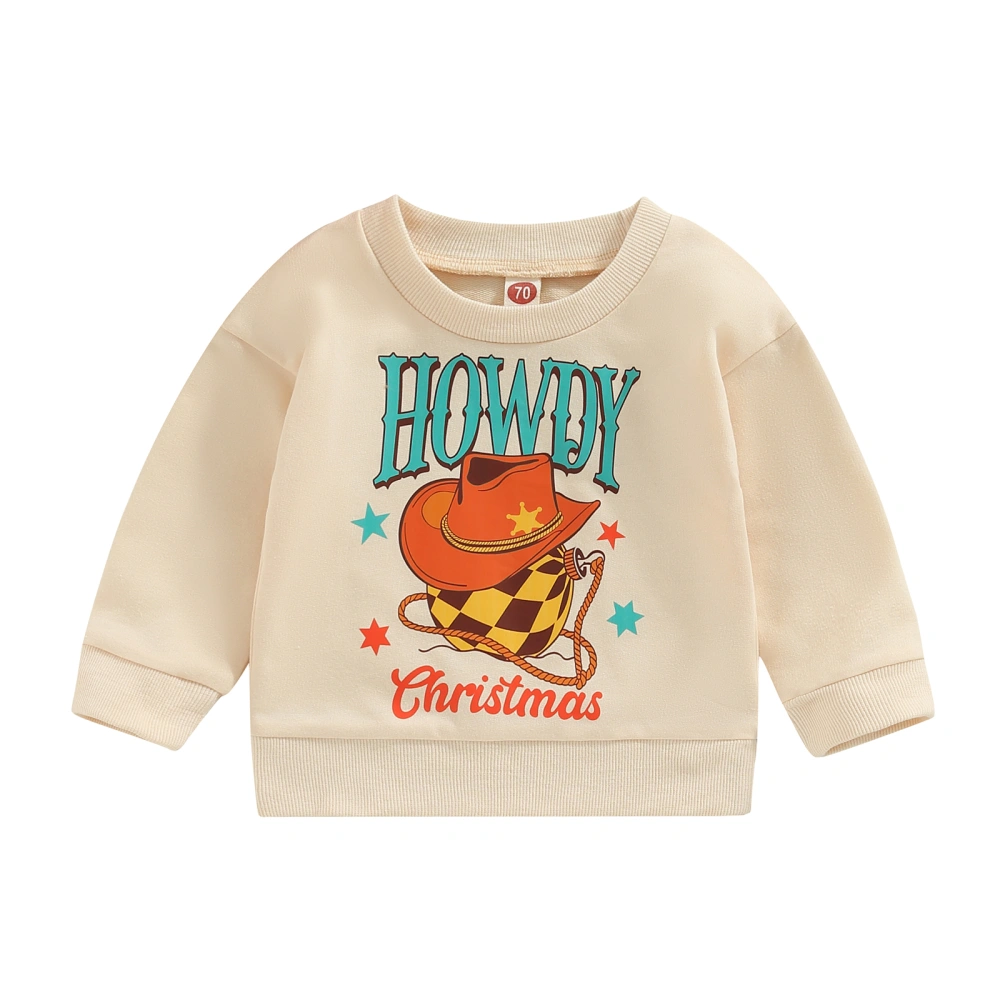 Baby Girls Shirt Long Sleeve Round Neck Christmas Spring Tops