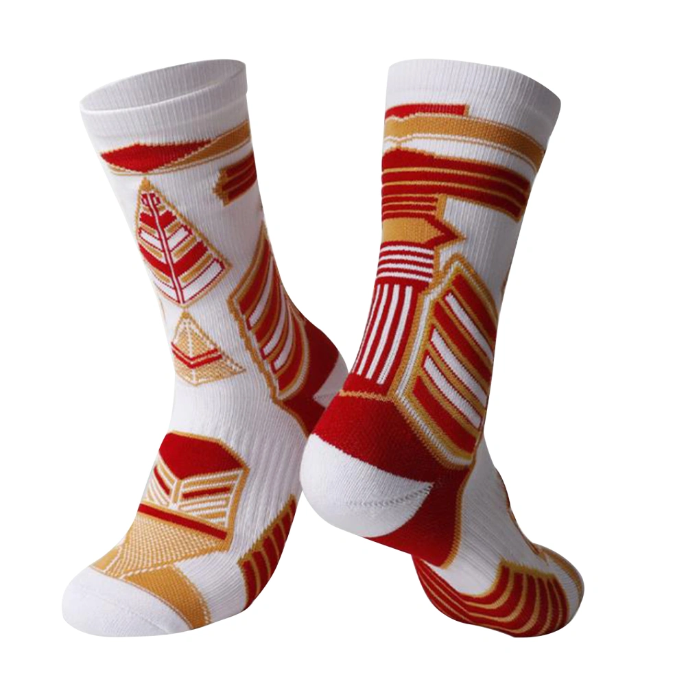 Adults Basketball Socks, Match Color Nonslip Mid-Calf Tube Sport Socks