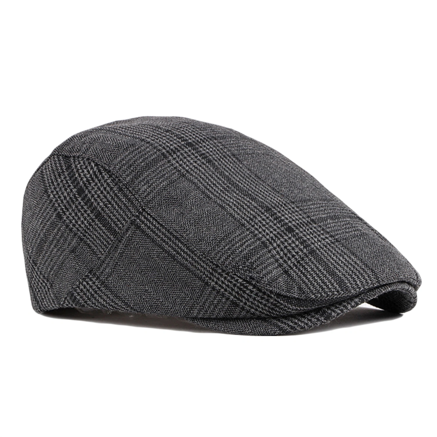 Retro Beret Hat for Women/Men, Classic Plaid Print Casual Newsboy Cap