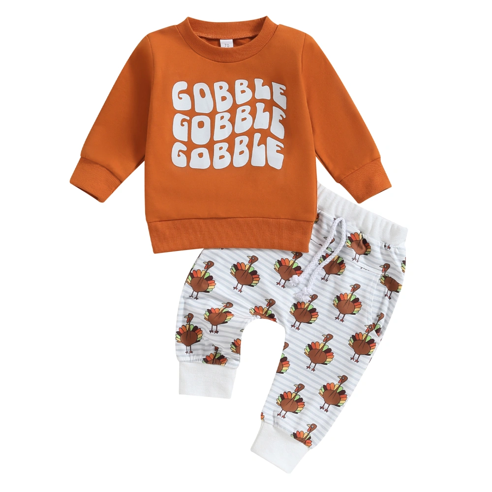 Toddler Boys Girls Fall Outfits Letter Print Sweatshirts Long Pants