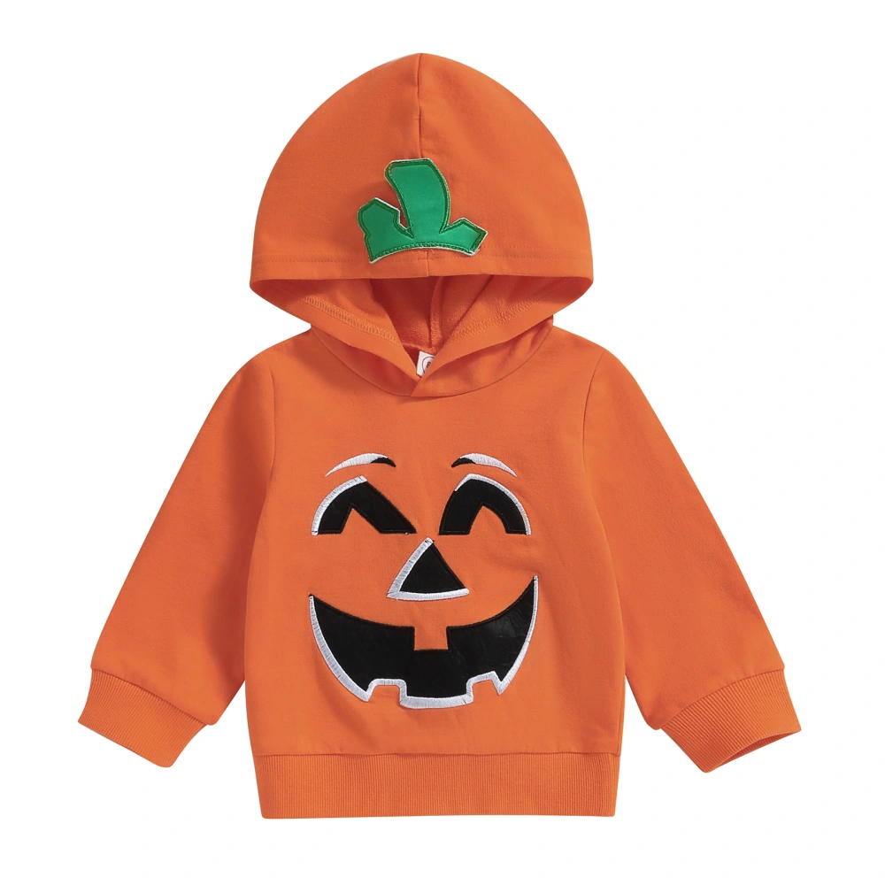 Baby Hoodie Long Sleeve Hooded Smile Face Sweatshirt Halloween Clothes