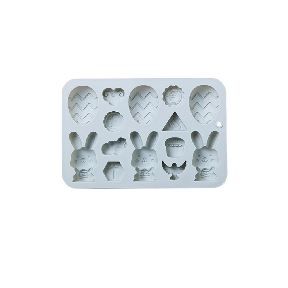 Cake Mold, Multipurpose Easter Rabbit Eggs Pattern Silicone Mold