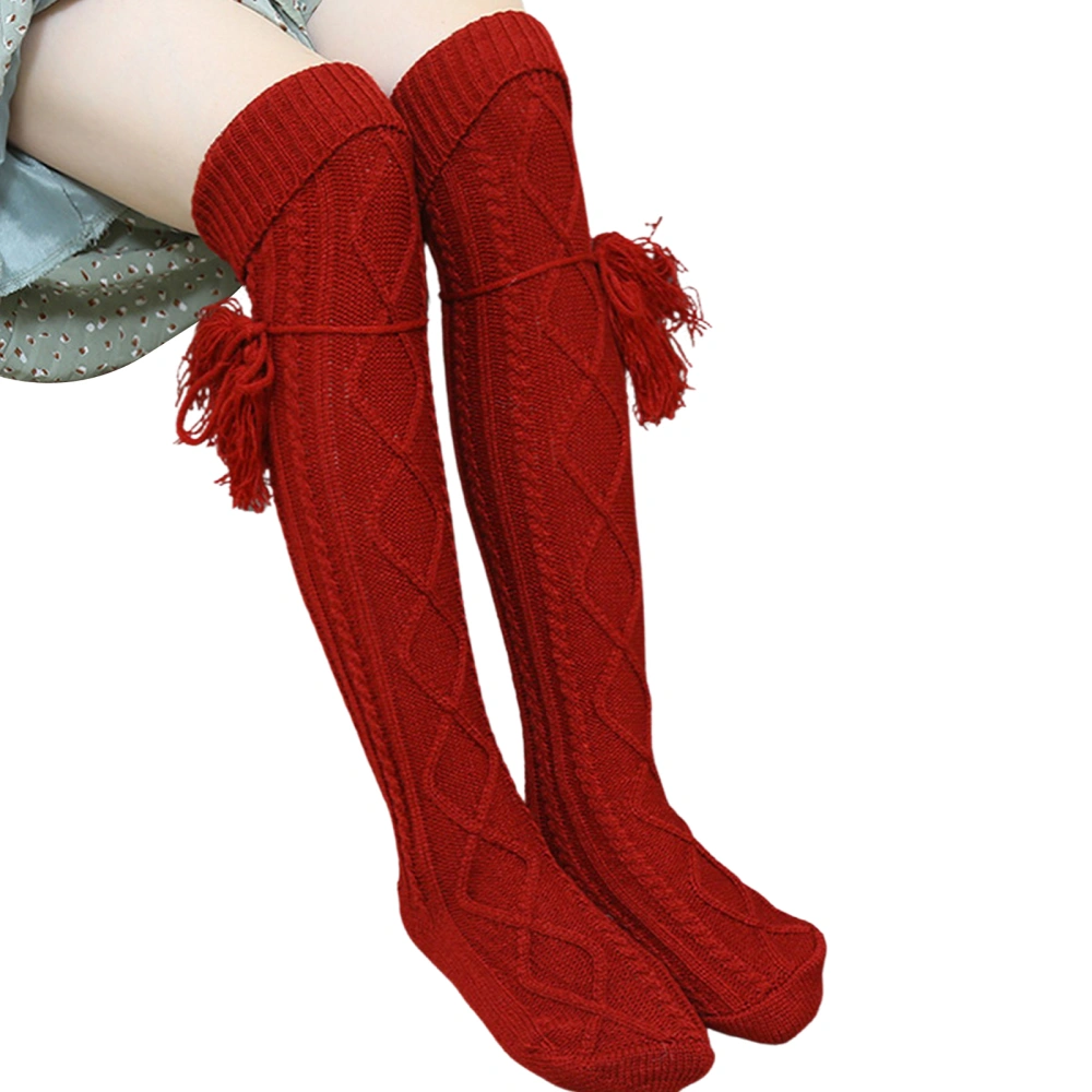 Knitted Socks for Women Warm Foot Cover Knitting Long Leg Cover