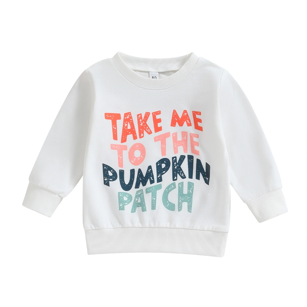 Toddler Girls Boys Sweatshirts Halloween Clothes Letter Print Tops