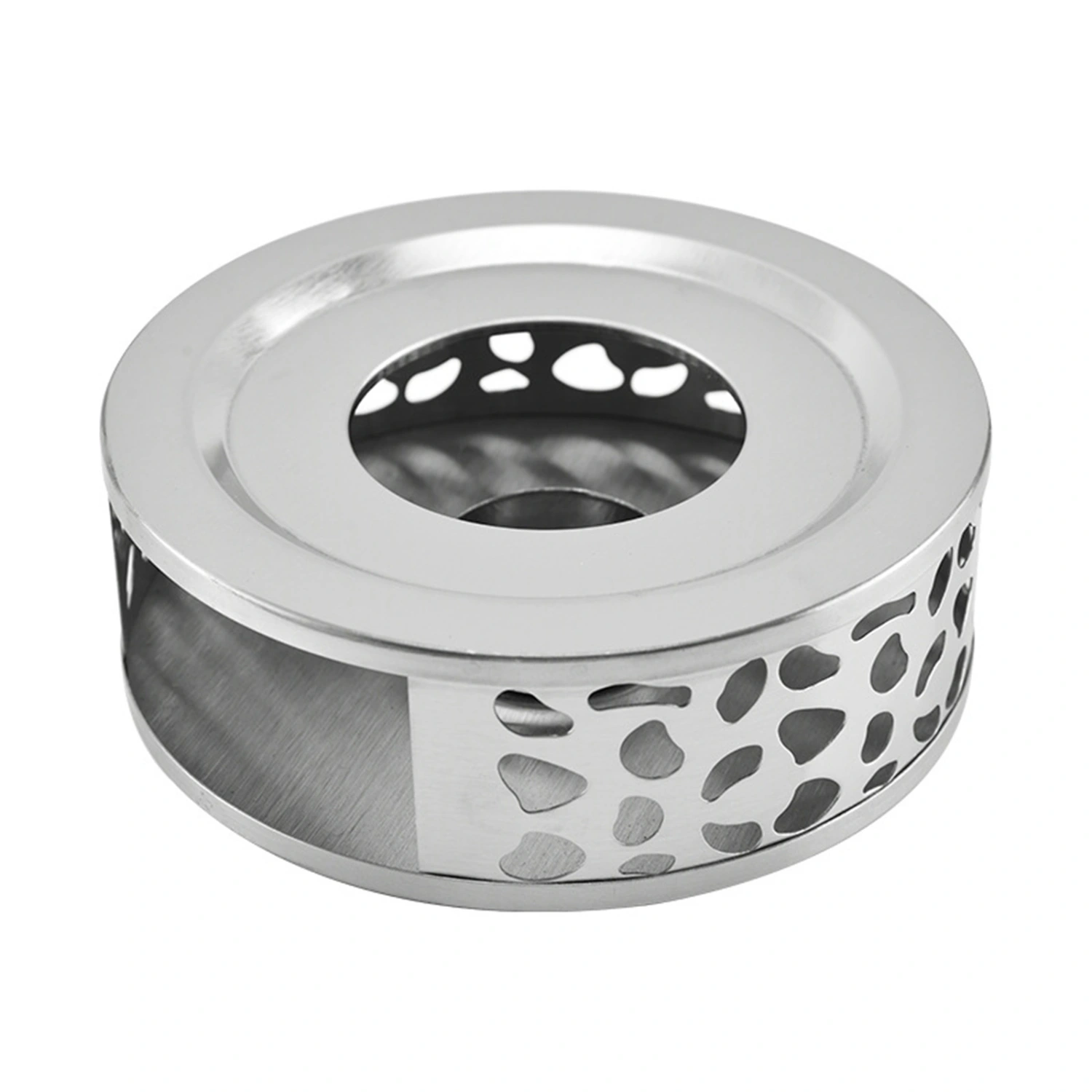 Tea Warmer, Hollow Out Stainless Steel Heater Tea Stand Candle Base
