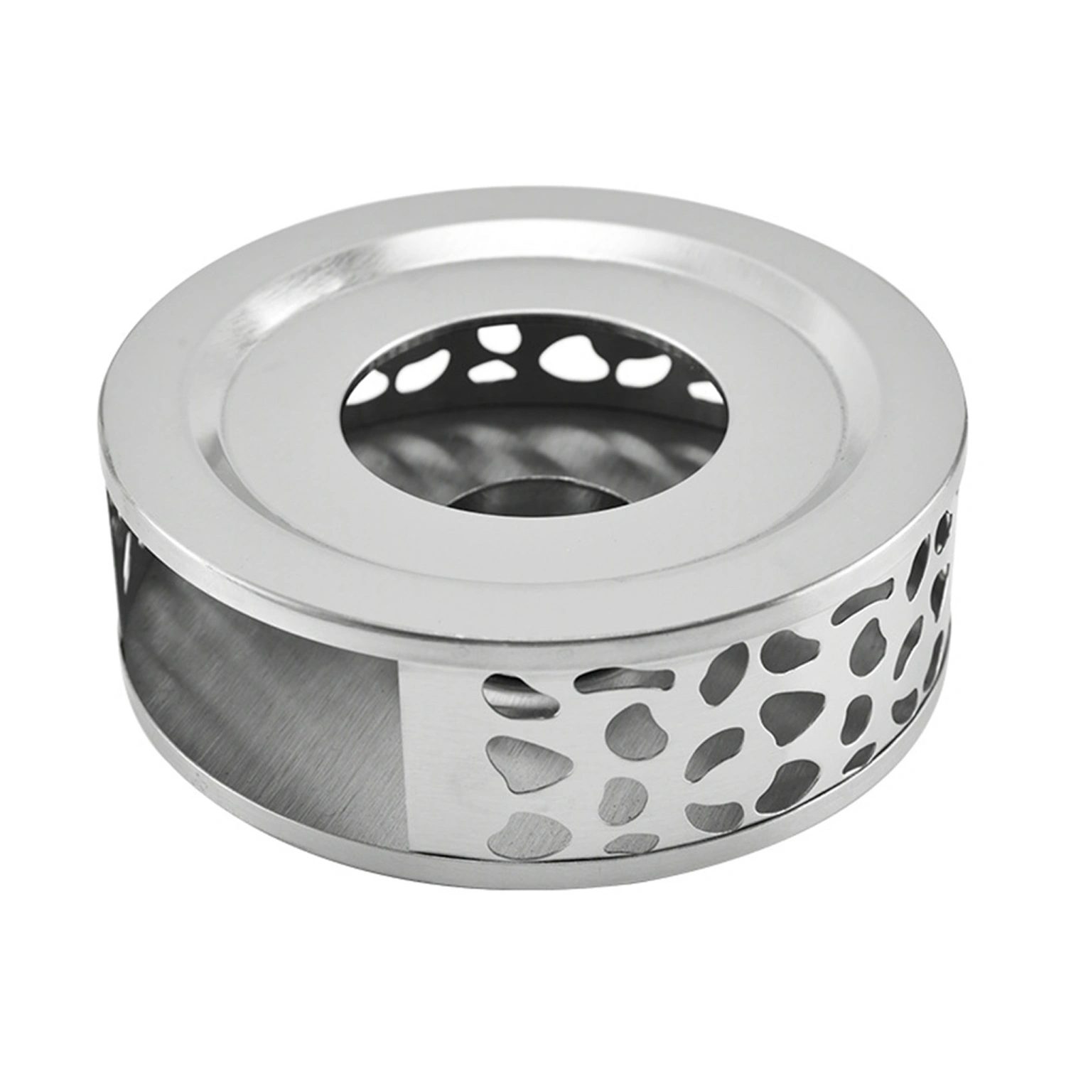 Tea Warmer, Hollow Out Stainless Steel Heater Tea Stand Candle Base