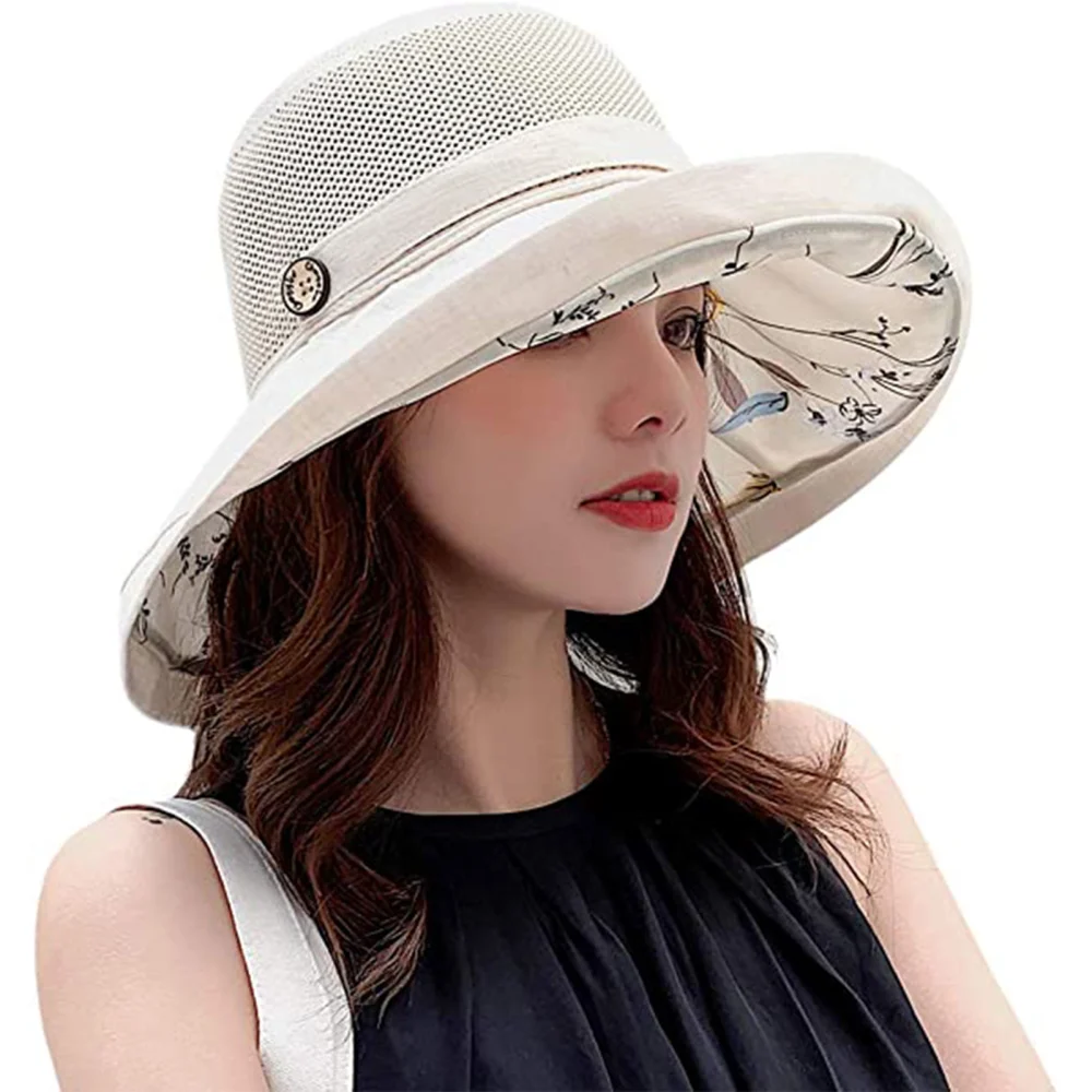 Female Fisherman Cap, Adults Sun-Resistant Bucket Hat Beach Hat