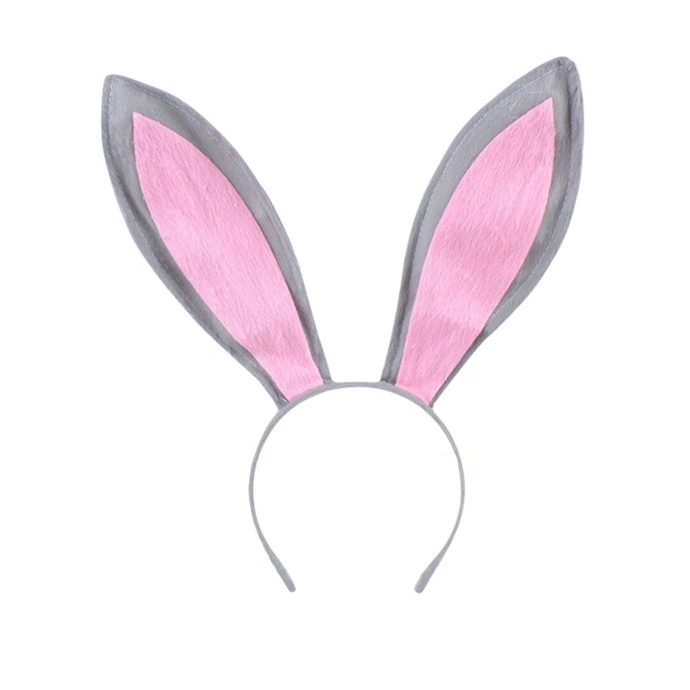 Bunny Ears Headbands Hair Hoop Plush Cosplay Headwear for Women Party