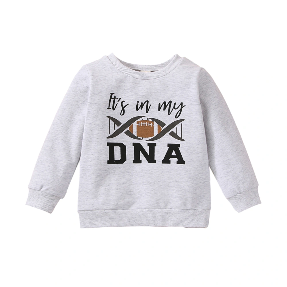 Kids Toddler Sweatshirt Casual Letter Football Print Pullover T-shirt