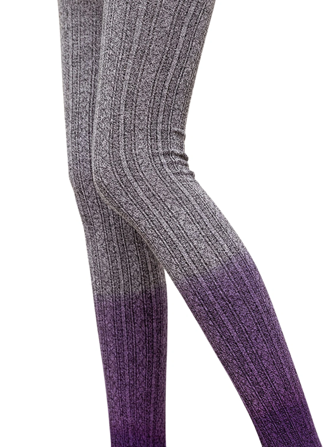 Girls Knitted Stockings, Autumn Ladies Gradient Color Knee Socks