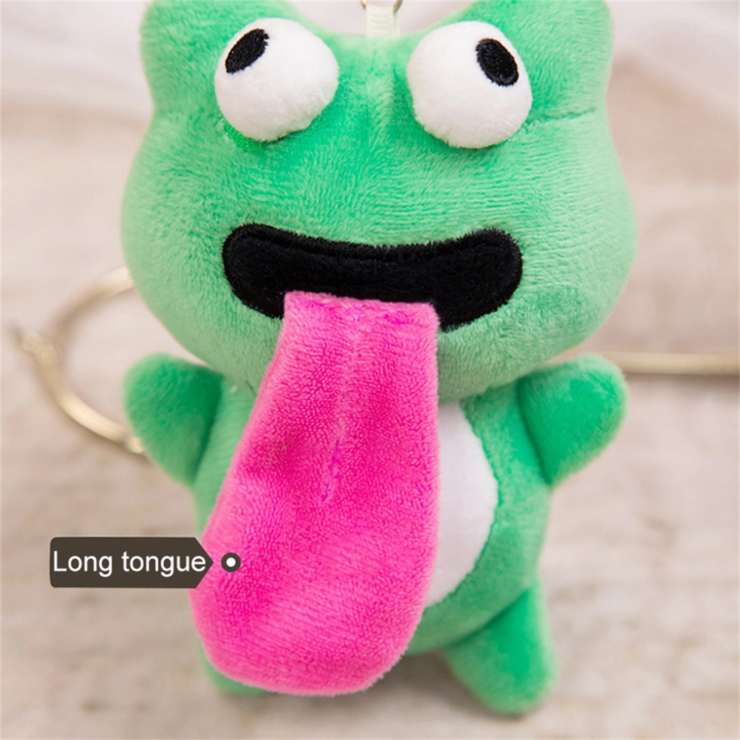 Plush Magnetic Frog Keychain Cute Stuffed Animal Key Ring Purse Charms