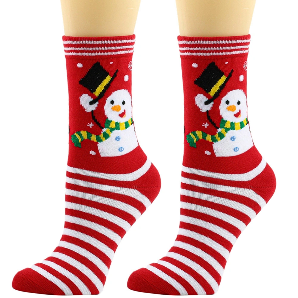 Christmas Women In-tube Socks, Soft Warm Cartoon Printed Socks Gift