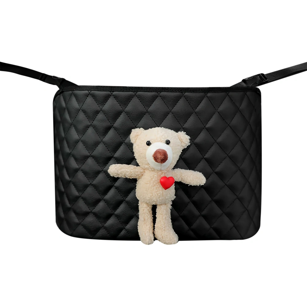 Car Hanging Bag Artificial Diamond Decorative Bear Doll Leather Pack