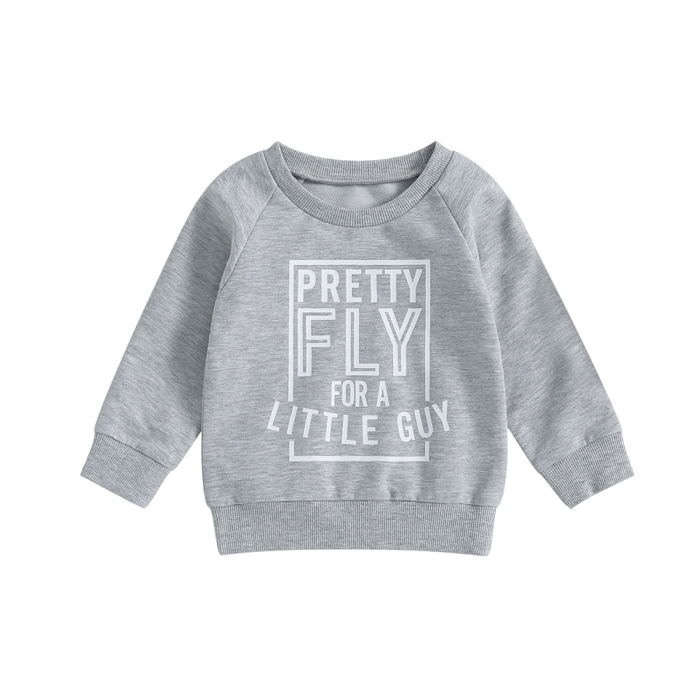 Baby Boys Sweatshirt Long Sleeve Crew Neck Letters Print Infant Hoodie