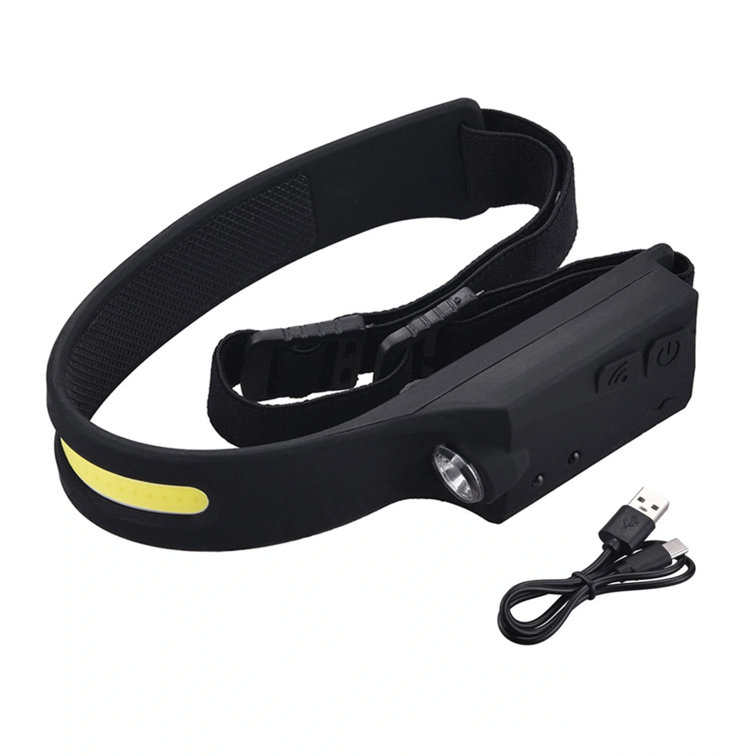Wide-Beam Headlamp, 3 Light Modes COB Head Lamp Torch for Outdoor