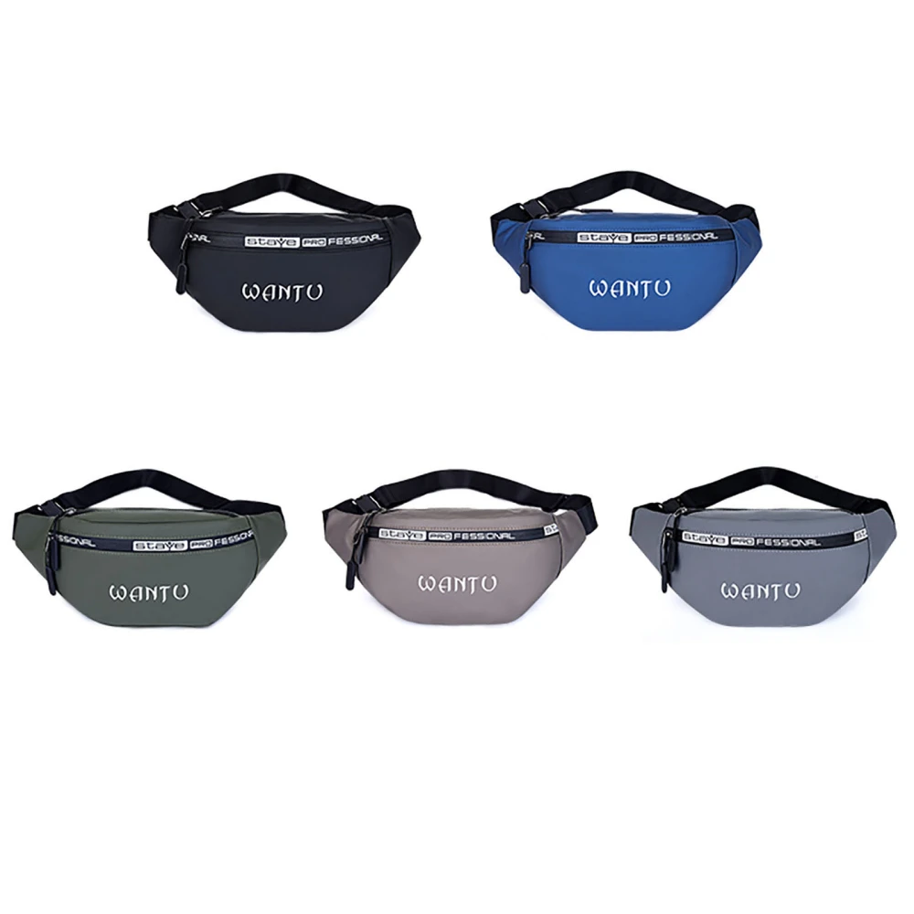 Men Waist Bag Sports Zipper Multi-Functional Shoulder Slant Pack