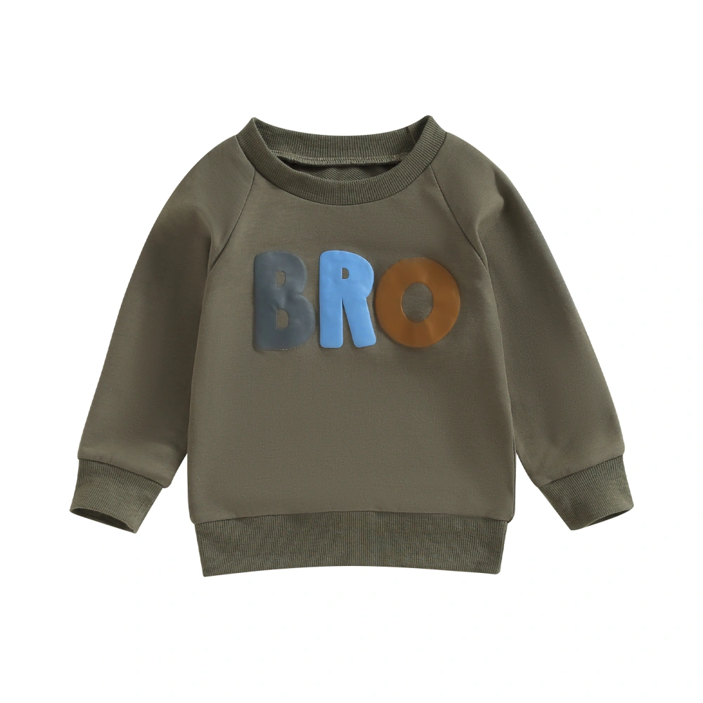 Toddler Baby Boys Girls Sweatshirts Long Sleeve Letter Print Pullovers