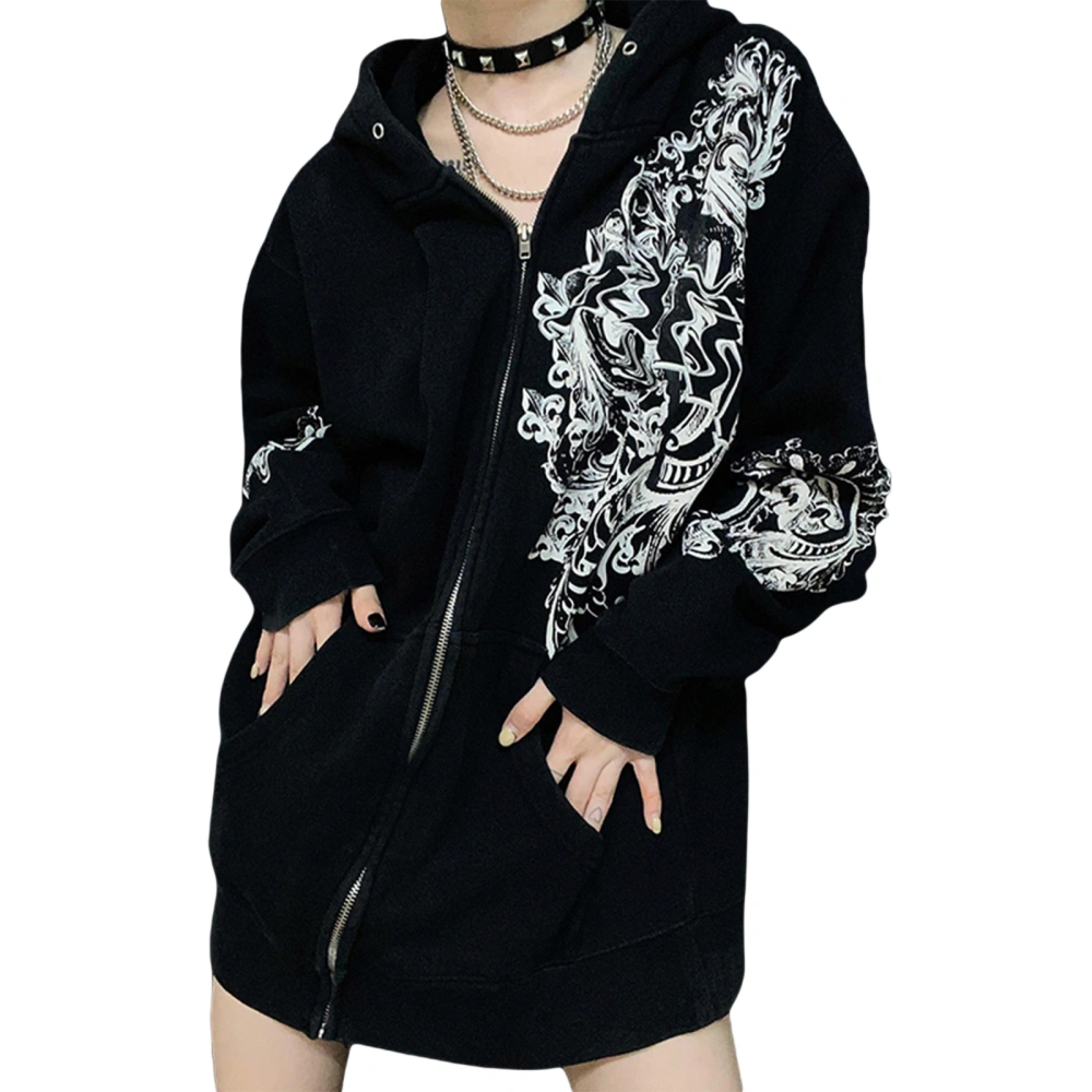 Women Hoodie, Long Sleeve Graphic Print Sweatshirt Cool Outwear