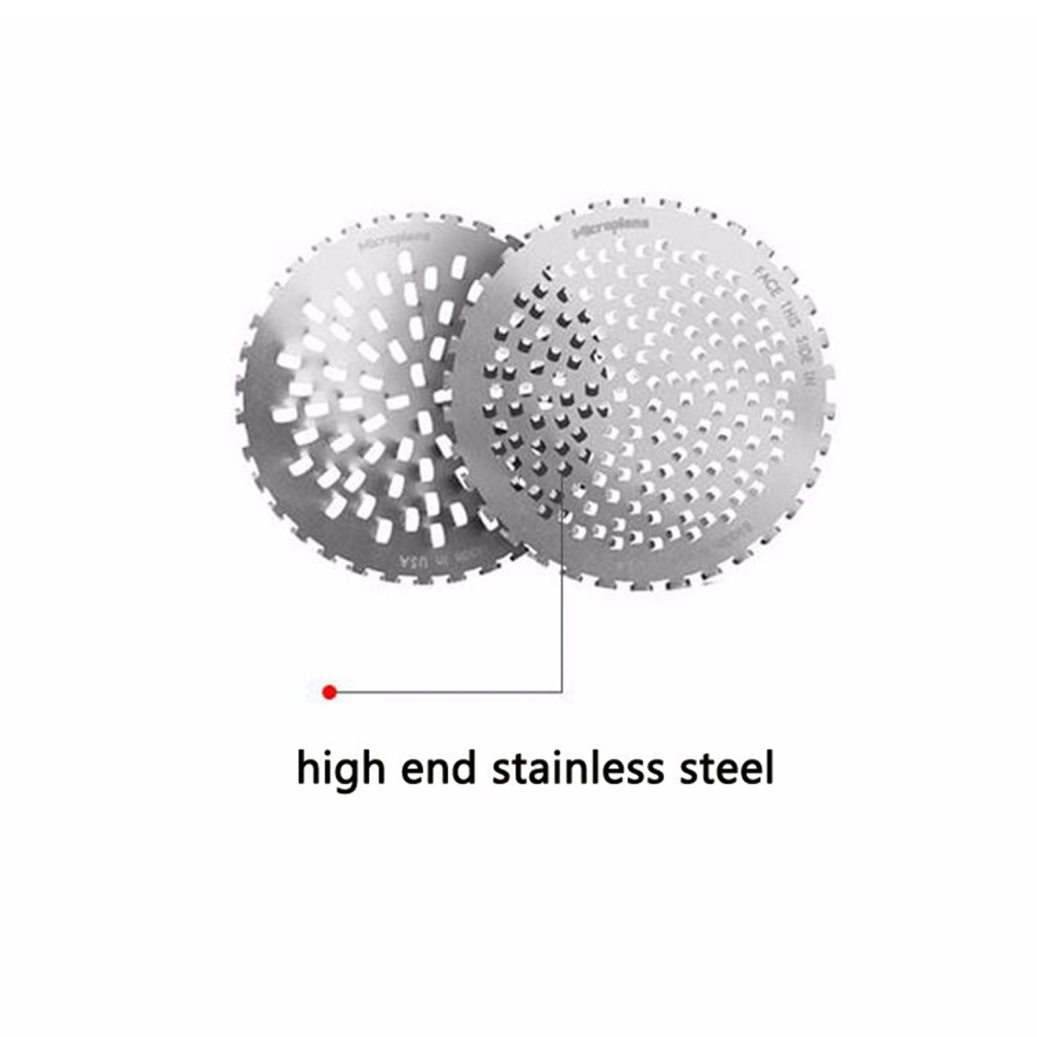 Stainless Steel Cheese Grater, Rotary Chocolate Slicer with 2 Blades