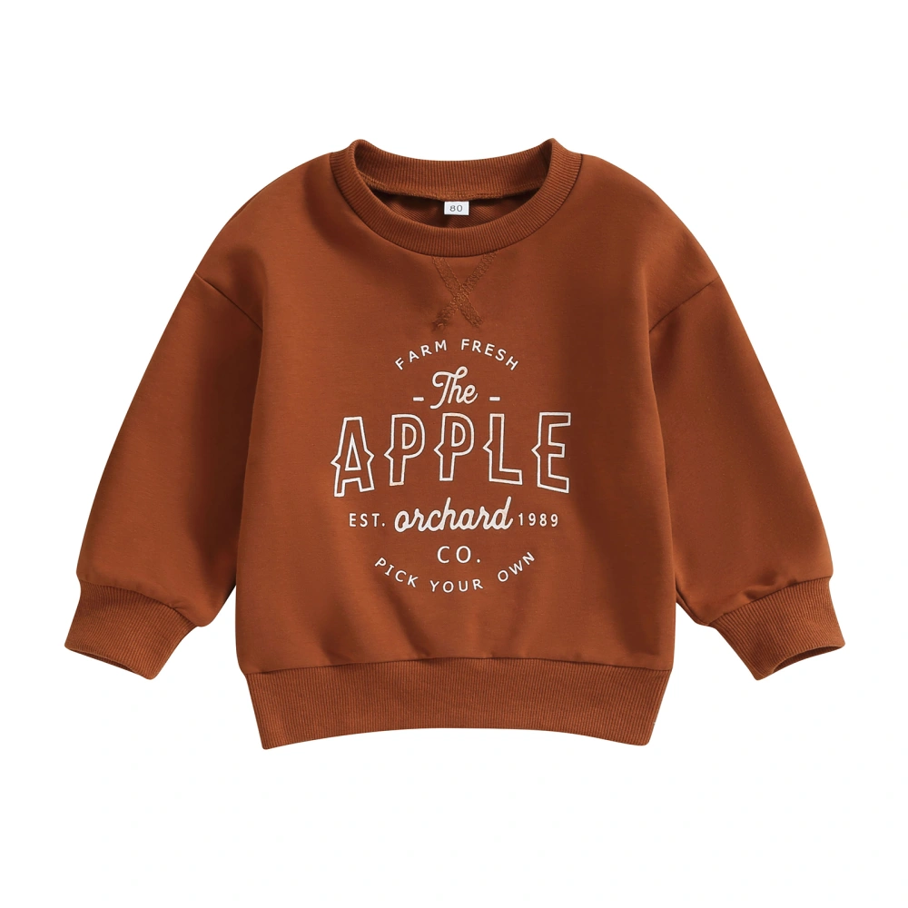 Toddler Girl Boy Fall Sweatshirt Long Sleeve Letter Print Pullover 