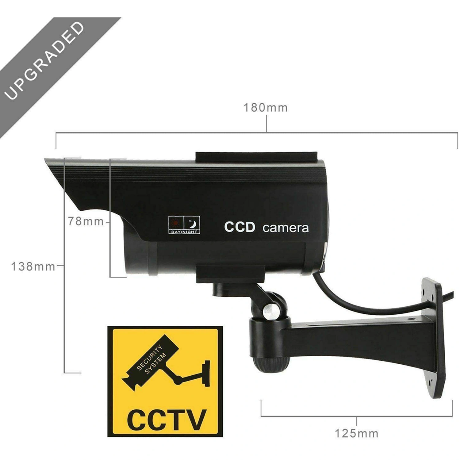Solar Power Simulation Monitor, 360 Degree Rotation Fake Camera