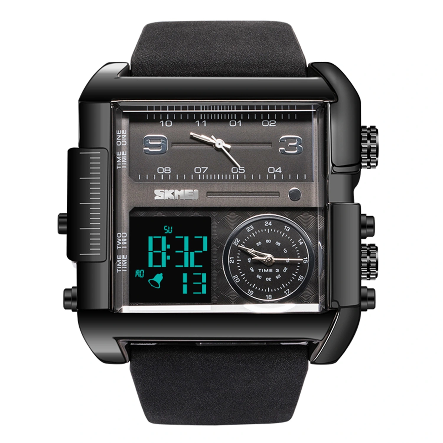 Men’ s Watch, Multifunctional Quartz Watch with Square Dial Plate