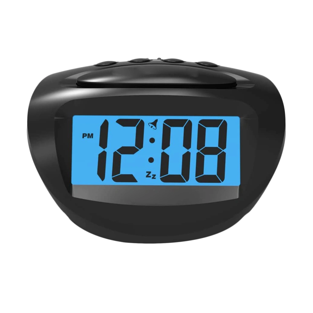 Digital Snooze Alarm Clock, Battery-Powered LCD Display Desktop Clock