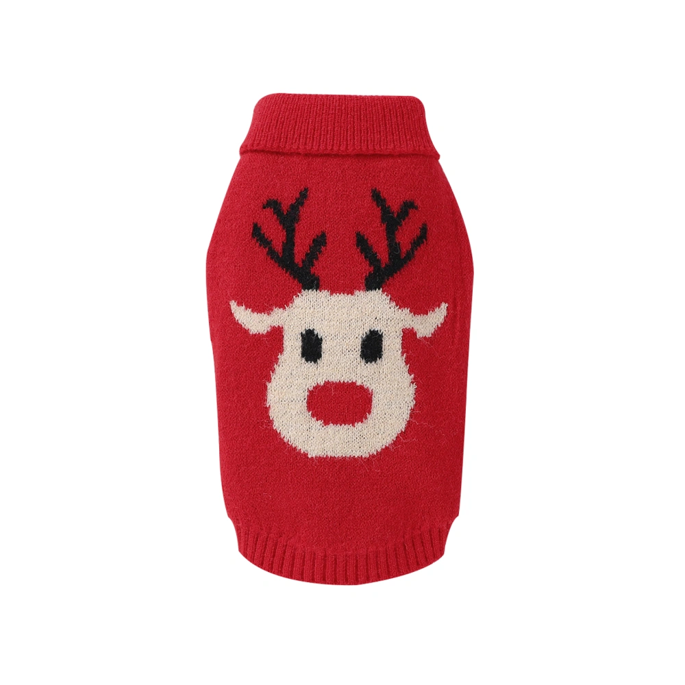 Pet Christmas Sweater, Elk Printed Pattern Knitwear for Dogs/ Cats