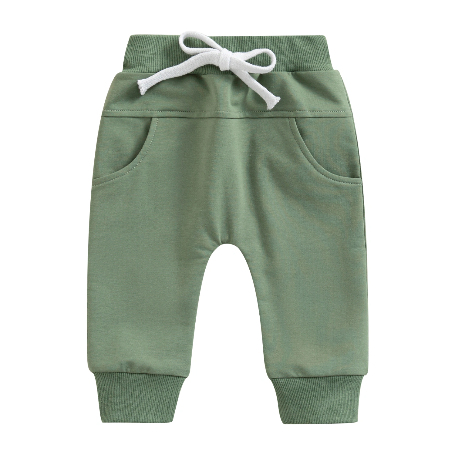 Baby Boys Sweatpants, Elastic Waist Drawstring Solid Trousers