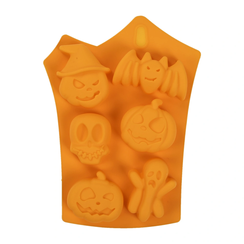 Cake Mold, Halloween Six Grids Pumpkin Shaped Food Mould Baking Tools