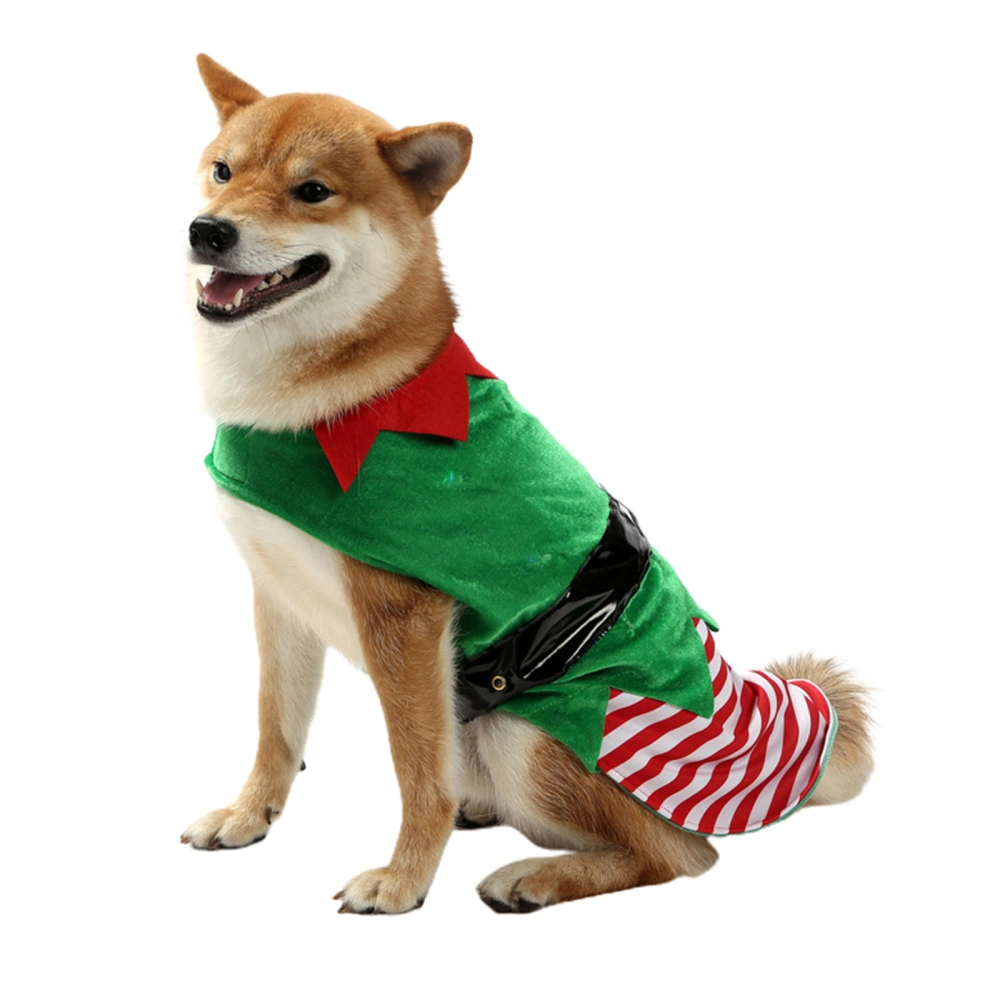 Dog Christmas Elf Costume, Pet Vest for Puppy Small Medium Large Dogs