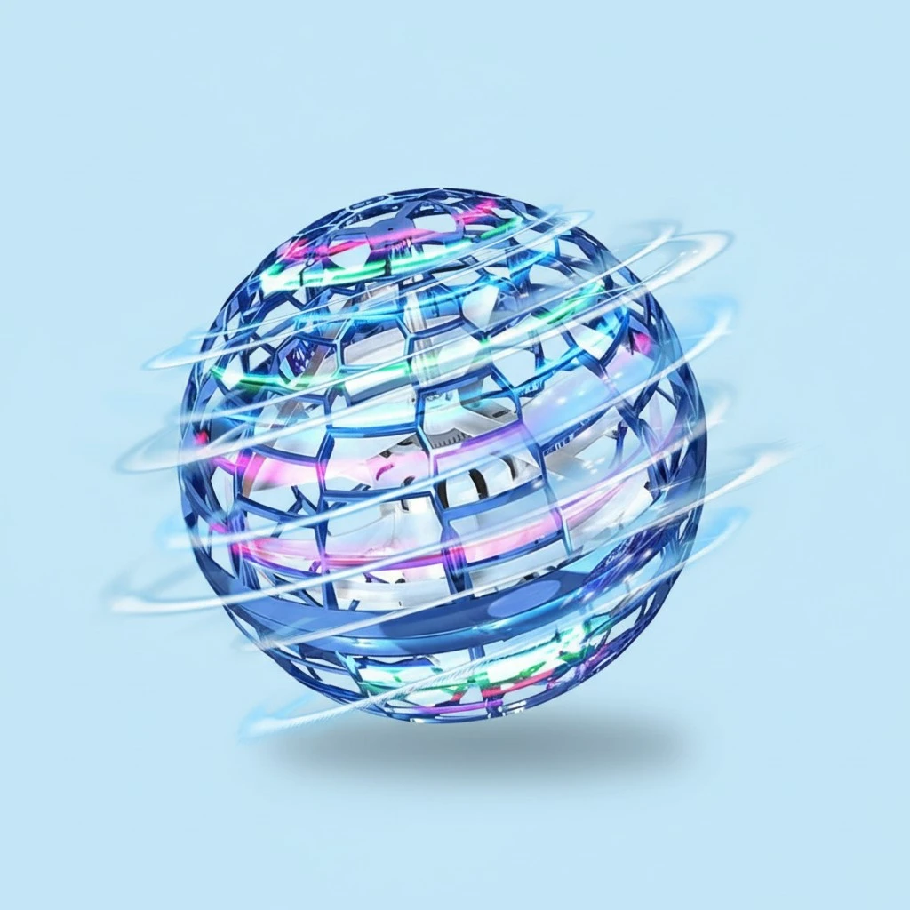 Flying Ball Toy with Dazzling Lights, Magnet Sudden Acceleration