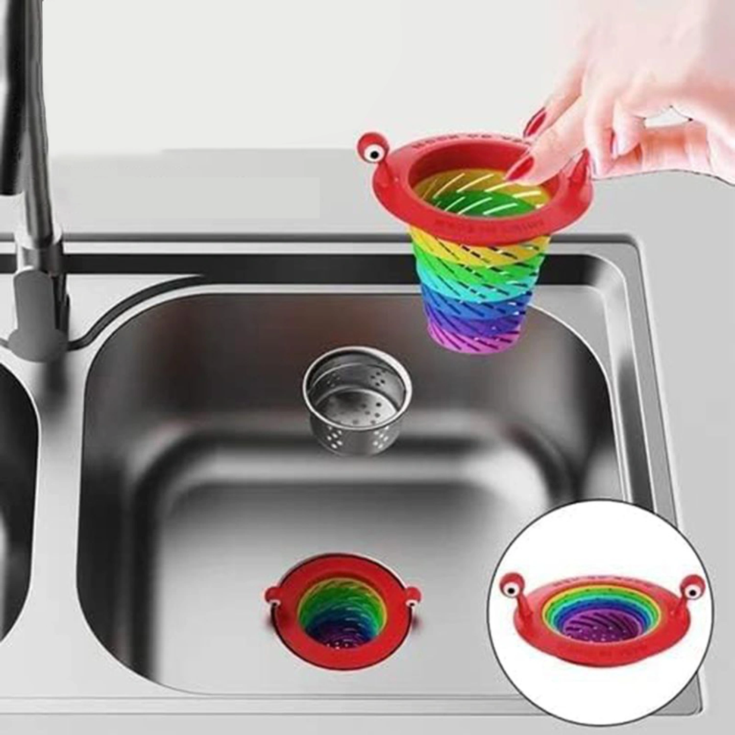 Kitchen Sink Strainer, Retractable Garbage Disposal Drain Stopper