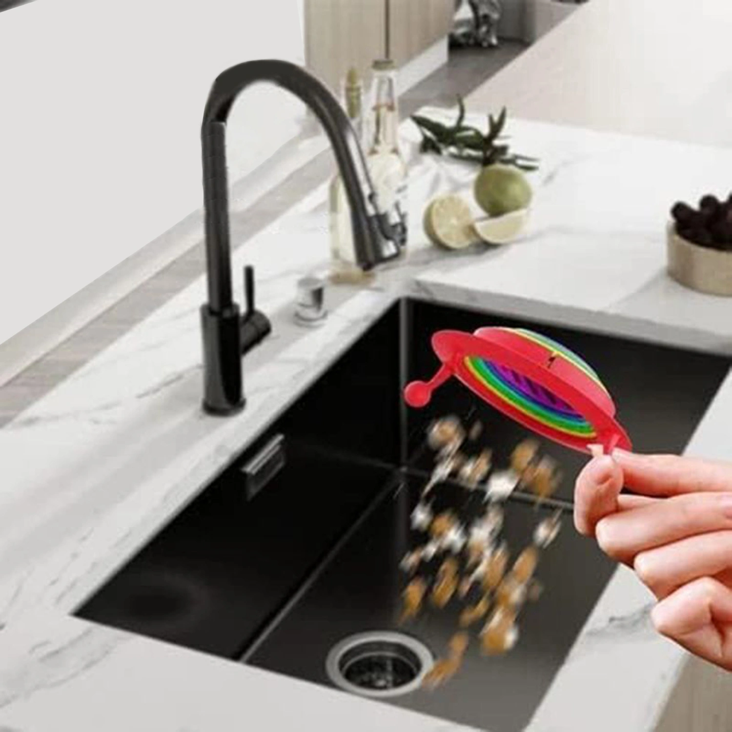 Kitchen Sink Strainer, Retractable Garbage Disposal Drain Stopper