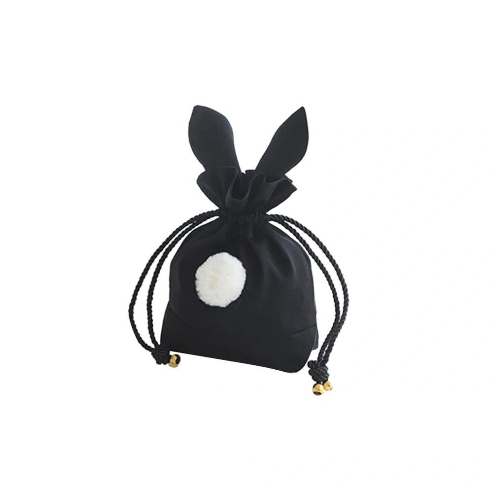 Drawstring Bag for Makeup Storage, Bunny Ear Shaped String Pouches