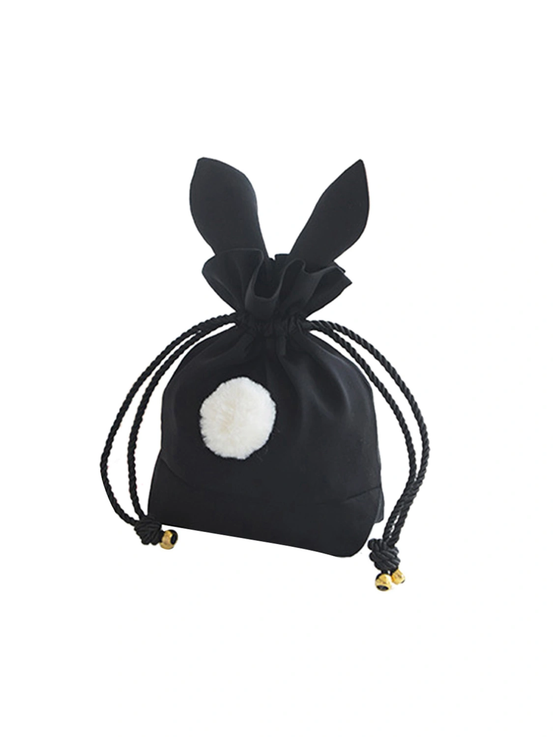 Drawstring Bag for Makeup Storage, Bunny Ear Shaped String Pouches