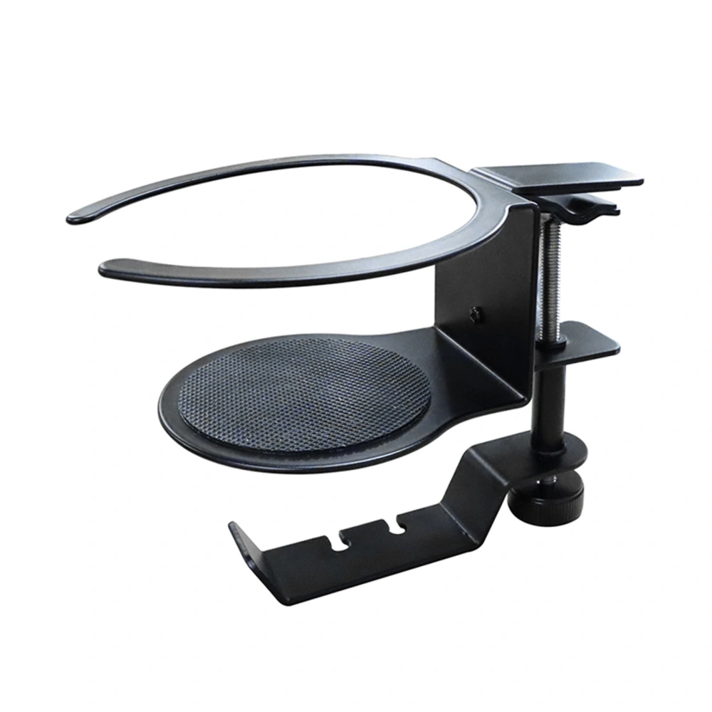 2-In-1 Anti-Spill Rotatable Desk Headphone Hanger with Cup Holder