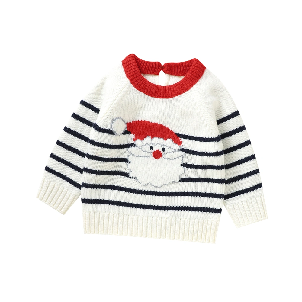 Baby Knitted Sweater Christmas Santa/Elk Print Long Sleeve Pullovers