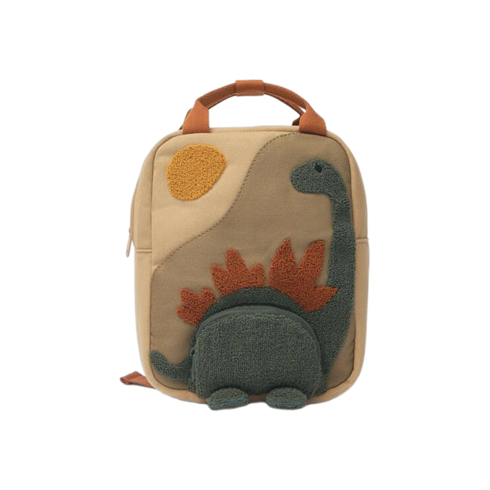 Kids School Bag, 3D Cartoon Dinosaur Embroidery Kindergarten Backpack