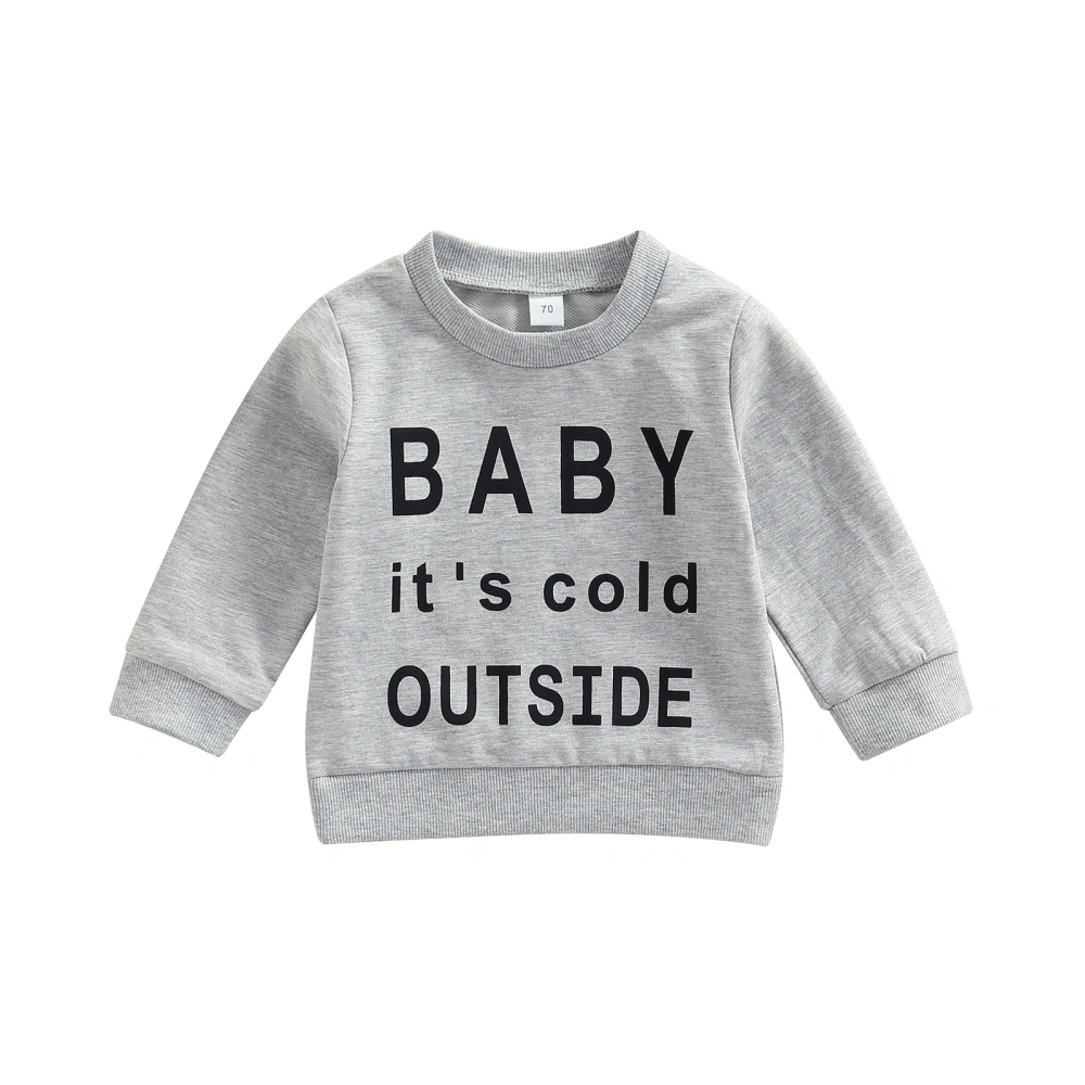 Baby Boy's Girl's Sweater, Long Sleeve Letter Printed Loose Sweatshirt