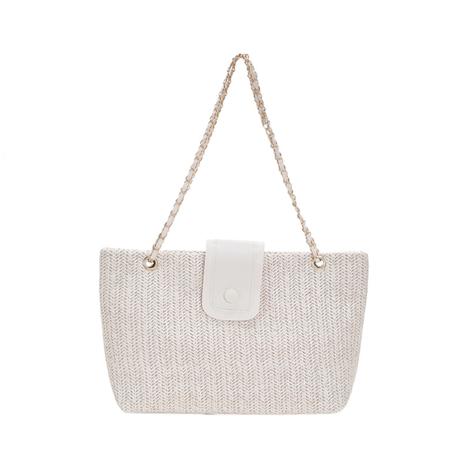 Women Large Straw Tote Purse Summer Flap Shoulder Bag Woven Handbag